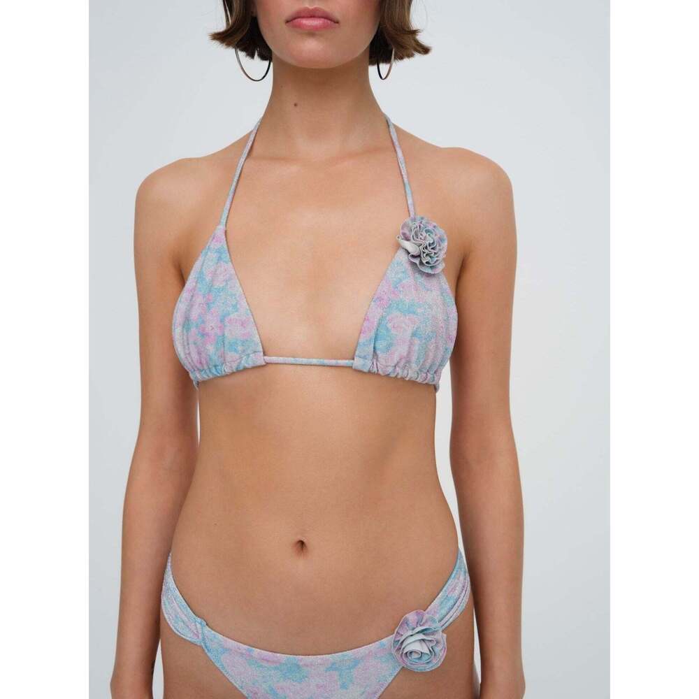 For Love & Lemons Collina Triangle Bikini Top Size SS / Pink